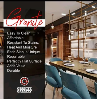 Granite countertops and tombstones