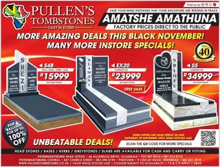 Granite countertops and tombstones