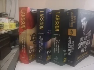 Stig Larsson Trilogy - Dragon Tattoo plus 1, R185 for all 4 or or R50 each.