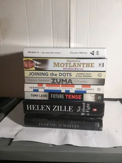 Biography, SA Political Figures - each or discounted 10 % for 3. Plus 6 Kiddies books for only R100.