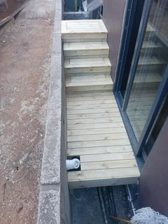 Carpentry job .stepping Decking  neat and clean