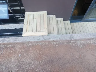 Carpentry job .stepping Decking  neat and clean