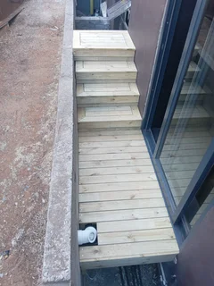 Carpentry job .stepping Decking  neat and clean