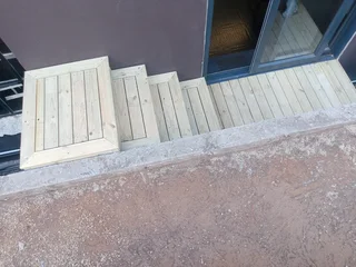 Carpentry job .stepping Decking  neat and clean