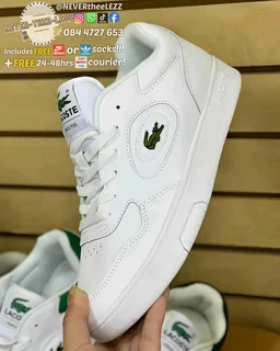 lacoste lineset leather trainers