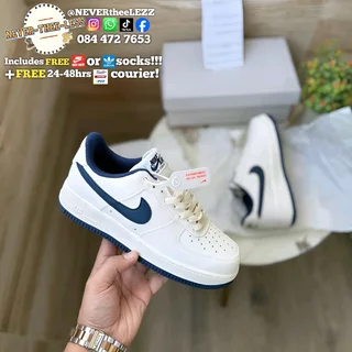 Nike air force 1 coloured sole and swoosh