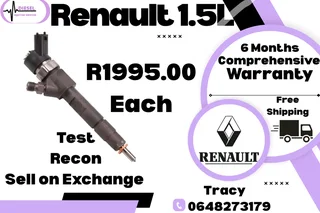 Renault 1.5L Diesel Injectors for sale