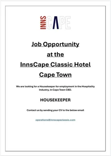 Housekeeper - Ad posted by InnsCape Classic Hotel