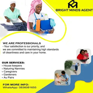 Professional Domestic workers,Nannies,Housekeepers,Caregivers and Gardeners