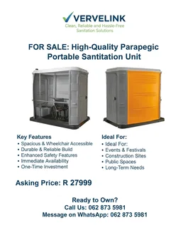 FOR SALE: High-Quality, Reliable Portable Sanitation Unit