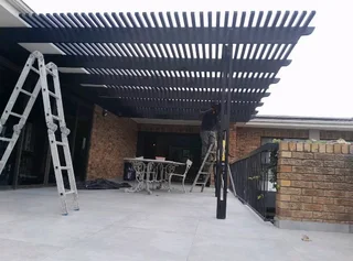 Wooden pergola installation