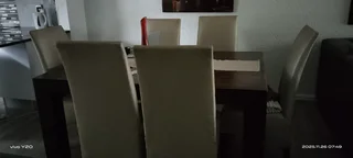 Dining table with 6 chairs