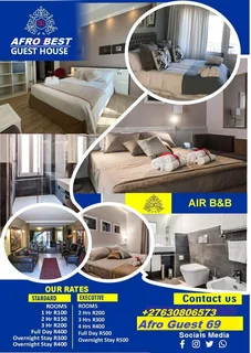 Afro Ultimate Guest house in welkom modern setting. We specialize in hosting a variety of occasions,