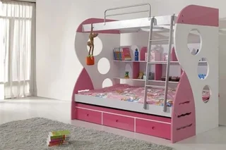 Kids Bunk Bed with Trundle
