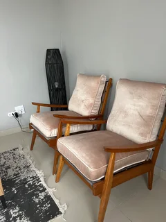 Mid century arm chairs.