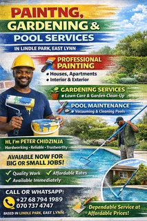 Painter and garden boy available