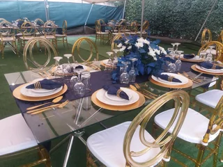 Year end functions decor and party hire. Christmas parties decor.Stretch tents, Umbrellas and chairs
