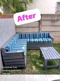 Outdoor patio furniture covers and roller up blinds etc