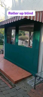 Outdoor patio furniture covers and roller up blinds etc