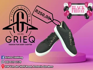 Black Quilted Lace Up Sneaker