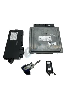 BMW 3 Series 325i N53 Engine ECU Lockset DME 5WK93650 7588620