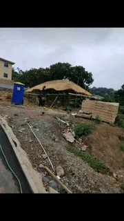 Thatch roof and all repairs install new lapas roundovel and Gazebo