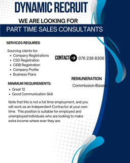 Sales Consultants required