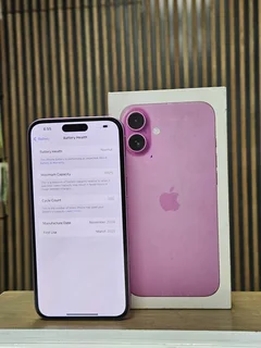 IPHONE 16 PLUS , PINK , 128GB ,NEW CONDITION,  100 BATTERY