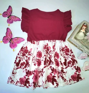 Burgundy Floral Dress