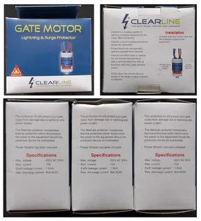 3 x Gate motor surge & lightening protector