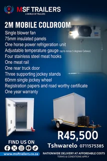 Affordable 2M Mobile Cold Room for Sale – Frankfort, Bloemfontein, Free State Province