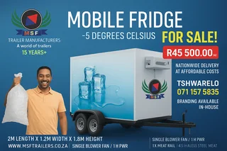 Professional Mobile Coldroom Trailer for Sale – R45,500