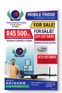 Coldrooms, Kitchens & VIP Toilets  Need a custom-built trailer. For Sale now!