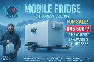 Coldrooms, Kitchens &amp; VIP Toilets  Need a custom-built trailer. For Sale now!