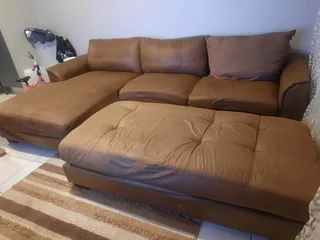 L Couch and Ottoman