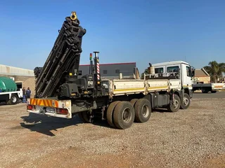 2008 Mercedes Benz Actors 4140 8x4 7 Meter Dropside Fitted with Hiab XS 422 E-8 Hi Pro For Sale