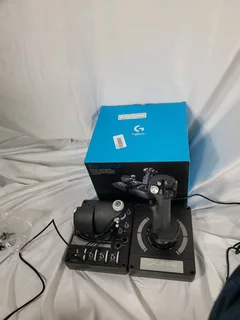 Logitech G X56 H.O.T.A.S. RGB Throttle and Stick Simulation Controller.