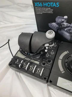 Logitech G X56 H.O.T.A.S. RGB Throttle and Stick Simulation Controller.