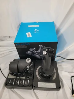 Logitech G X56 H.O.T.A.S. RGB Throttle and Stick Simulation Controller.