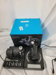 Logitech G X56 H.O.T.A.S. RGB Throttle and Stick Simulation Controller.