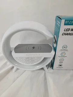 G-Shape multifunctional LED wireless charging speaker, model BT-2301.