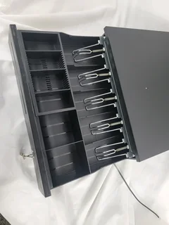 Point-of-sale (POS) cash drawer.