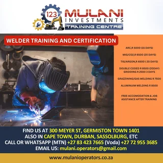 Welding and boiler maker Training school 0834237665