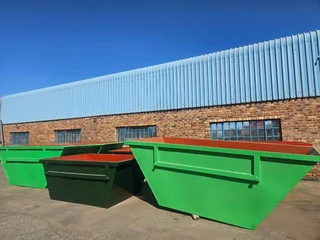 Newly made skip bins in different sizes