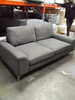 Kensington Double Sofa Grey Velvet