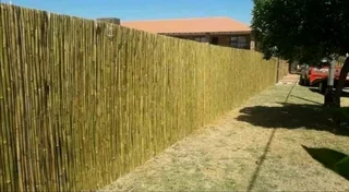 Bamboo fencing and ceiling with