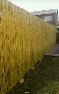 Bamboo fencing and ceiling with