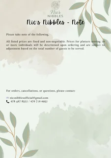 Nic’s Nibbles - Platter Service