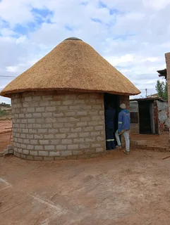 Thatch house and pools