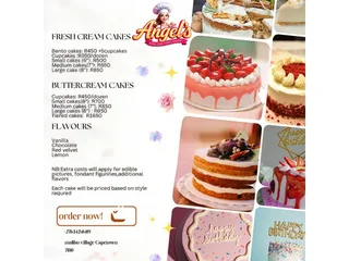 Buttercream and fresh cream cakes